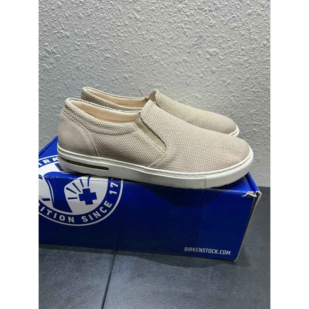 Birkenstock Oswego Textile Suede Sandcastle Beige EU 44 US M11 Mens